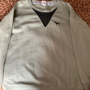 PINK by Victoria Secret Sweatshirt Olive Green